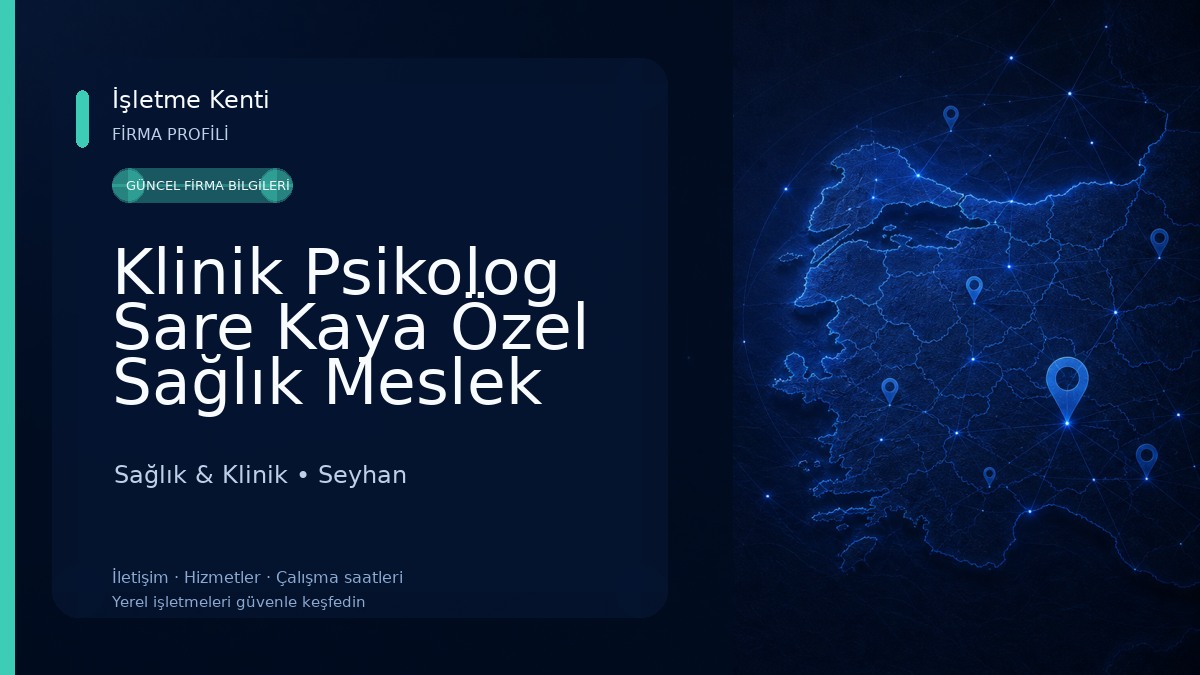 Klinik Psikolog Sare Kaya Özel Sağlık Meslek Hizmet Birimi Sağlık & Klinik