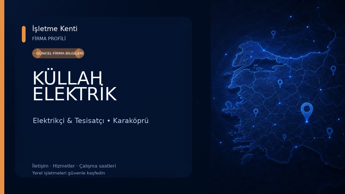 KÜLLAH ELEKTRİK Elektrikçi & Tesisatçı