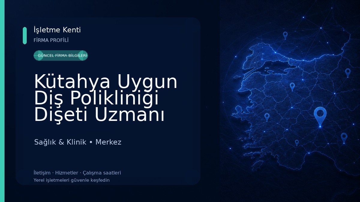 Kütahya Uygun Diş Polikliniği Dişeti Uzmanı Dr. Nisa Uygun Sağlık & Klinik