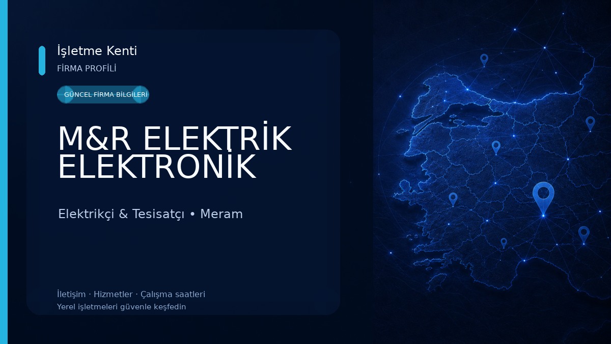 M&R ELEKTRİK ELEKTRONİK