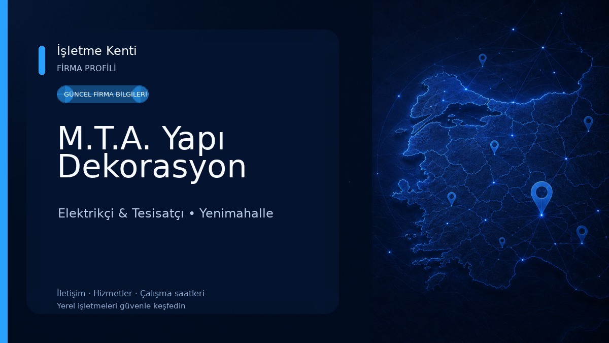 M.T.A. Yapı Dekorasyon Elektrikçi & Tesisatçı
