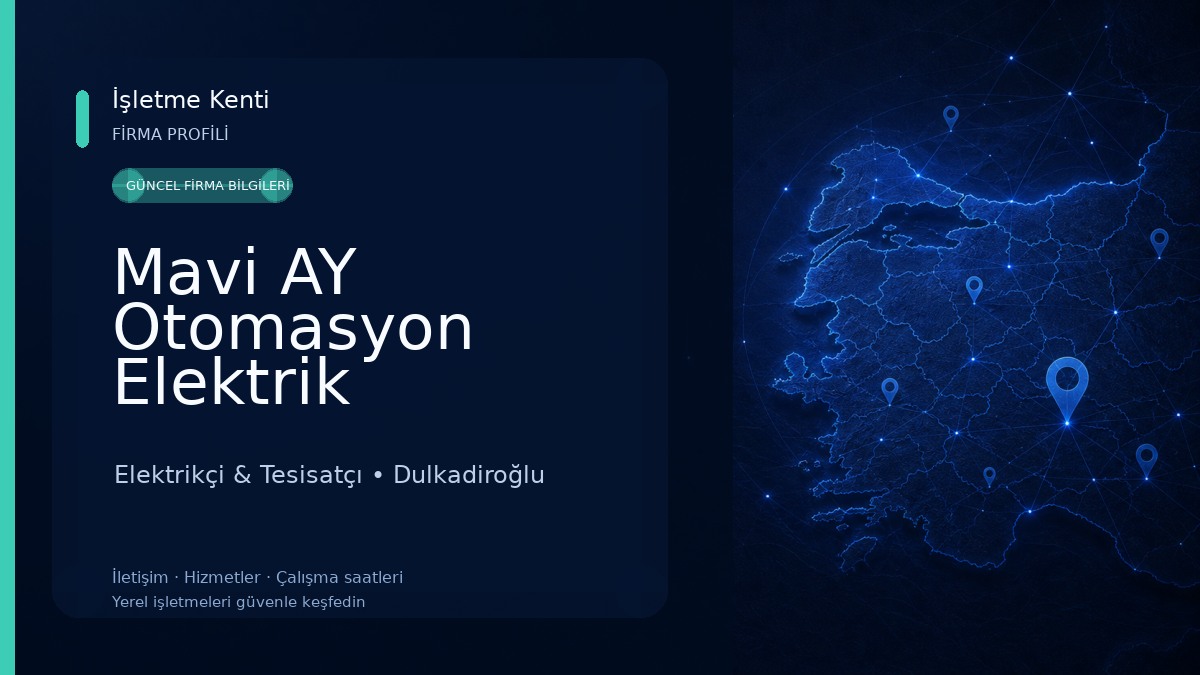Mavi AY Otomasyon Elektrik Elektronik Makina Endüstriyel Çözüm & Güvenlik Teknolojileri