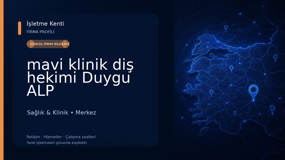 mavi klinik diş hekimi Duygu ALP