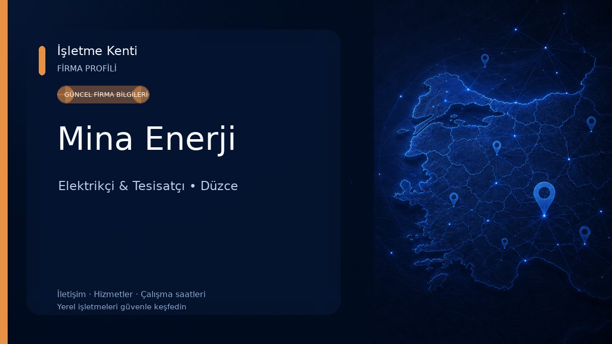 Mina Enerji Elektrikçi & Tesisatçı