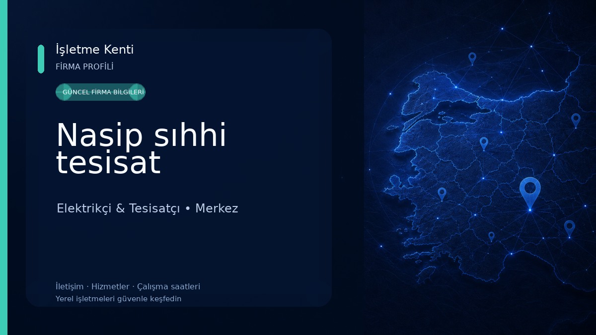 Nasip sıhhi tesisat Elektrikçi & Tesisatçı