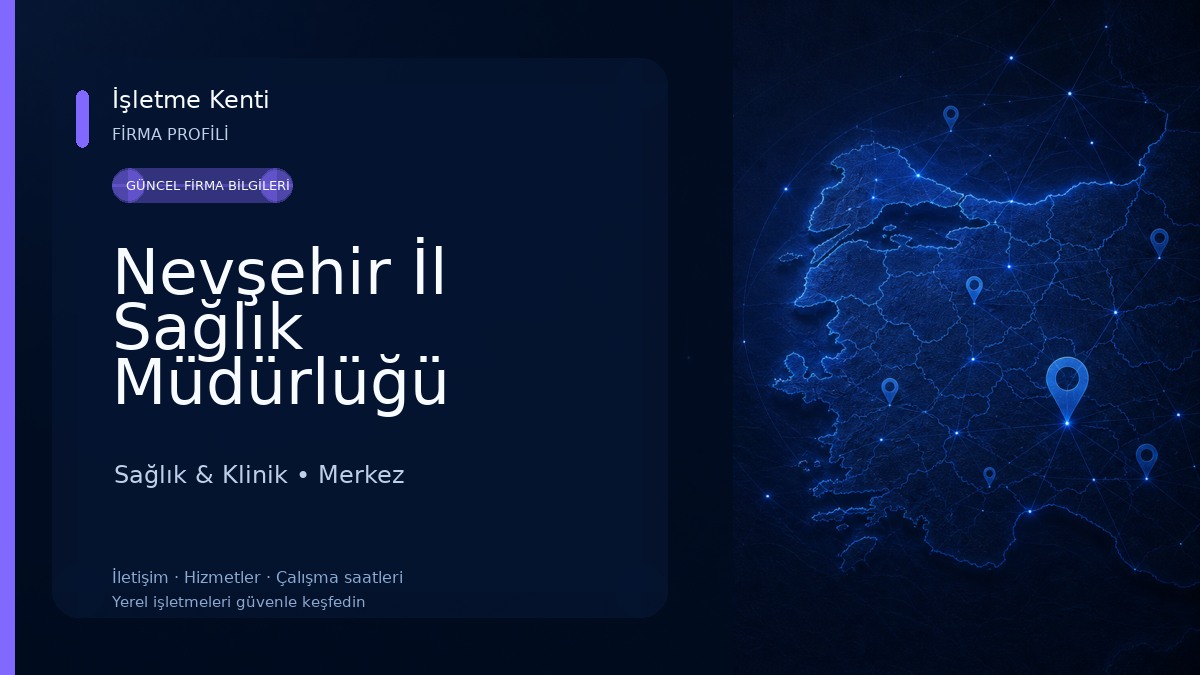 Nevşehir İl Sağlık Müdürlüğü Sağlık & Klinik