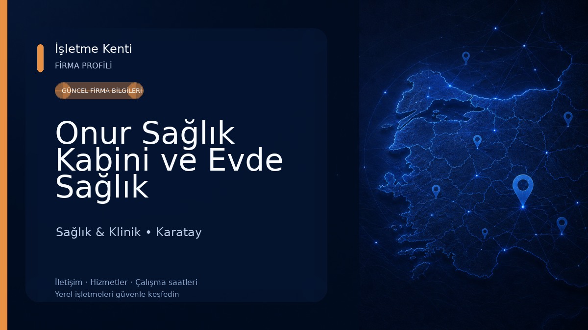 Onur Sağlık Kabini ve Evde Sağlık Hizmetleri Hemşire Kezban Koçaker Sağlık & Klinik