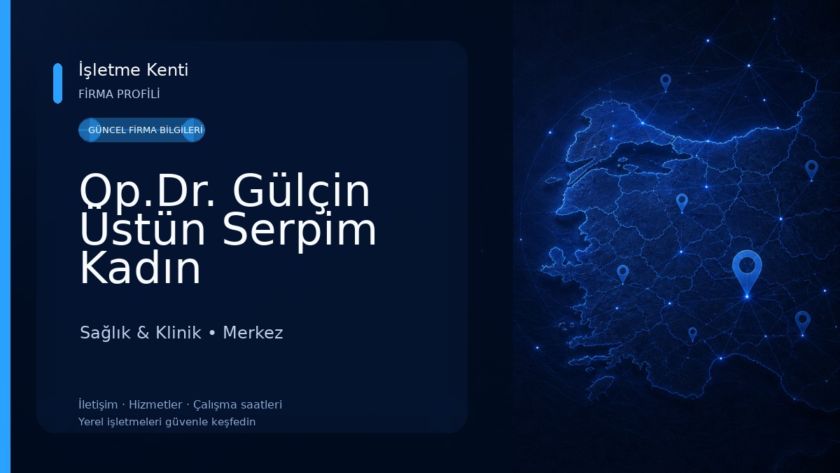 Op.Dr. Gülçin Üstün Serpim Kadın Hastalıkları ve Doğum Kliniği Sağlık & Klinik