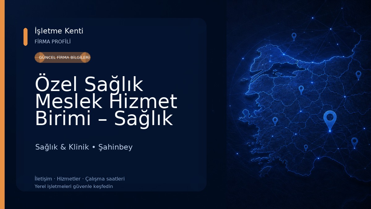 Özel Sağlık Meslek Hizmet Birimi – Sağlık Memuru Yusuf Erdem Sağlık & Klinik