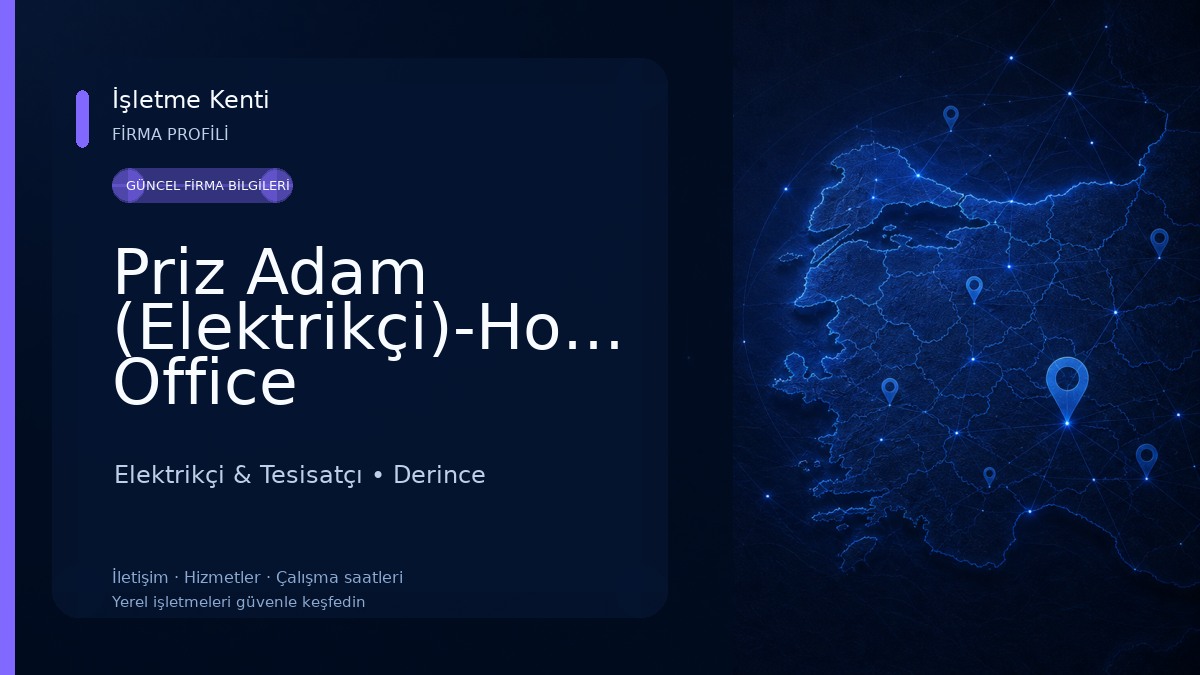 Priz Adam (Elektrikçi)-Home Office Elektrikçi & Tesisatçı
