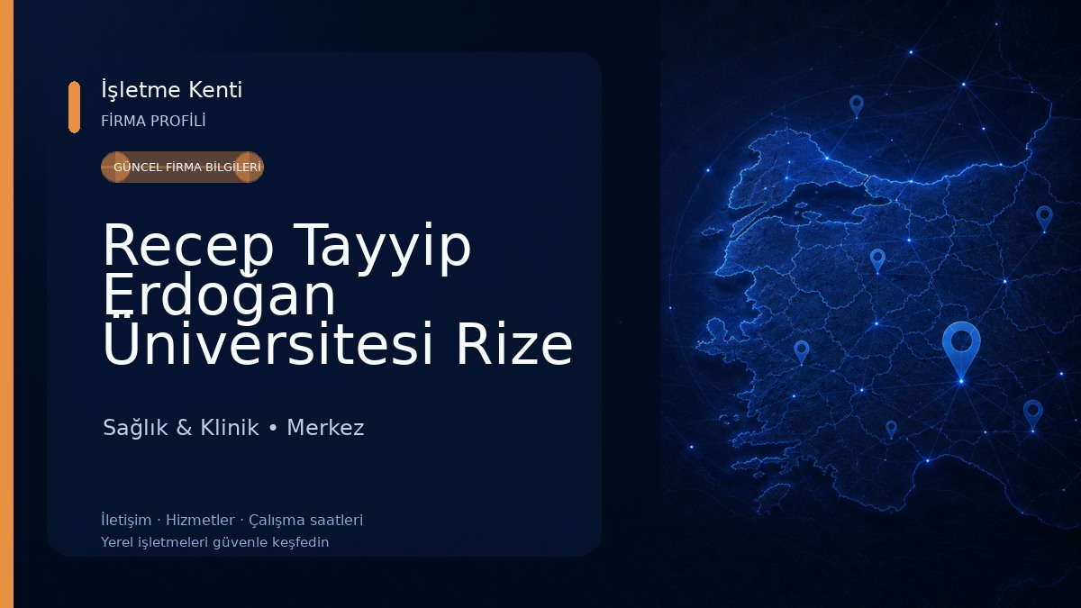 Recep Tayyip Erdoğan Üniversitesi Rize Eğitim Ve Araştırma Hastanesi Sağlık & Klinik