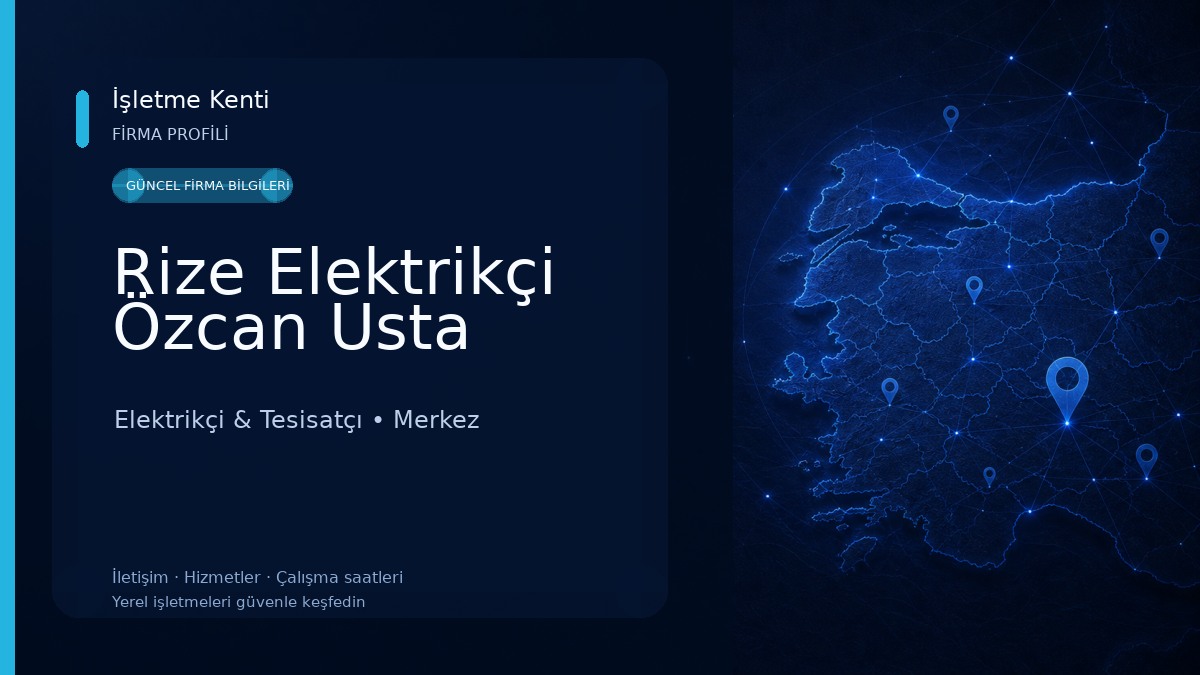 Rize Elektrikçi Özcan Usta