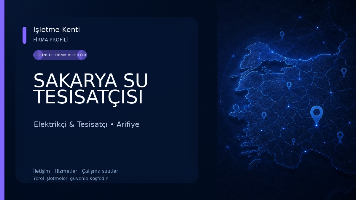 SAKARYA SU TESİSATÇISI