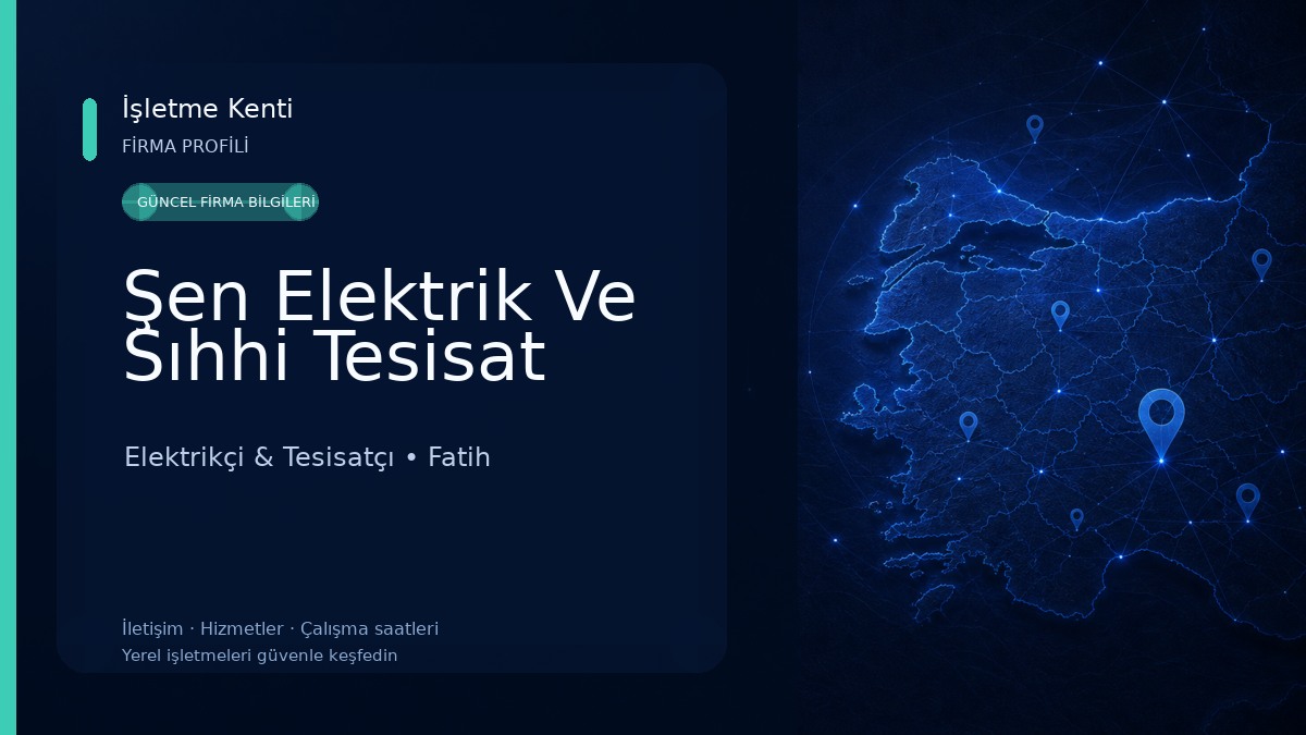 Şen Elektrik Ve Sıhhi Tesisat Elektrikçi & Tesisatçı
