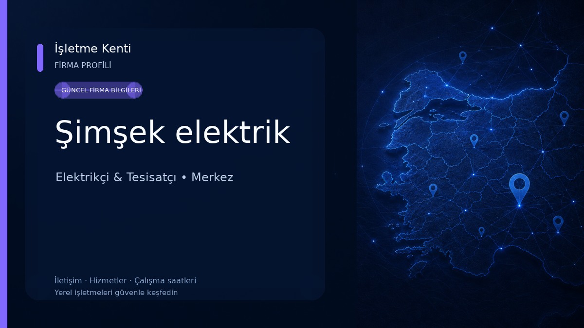 Şimşek elektrik Elektrikçi & Tesisatçı