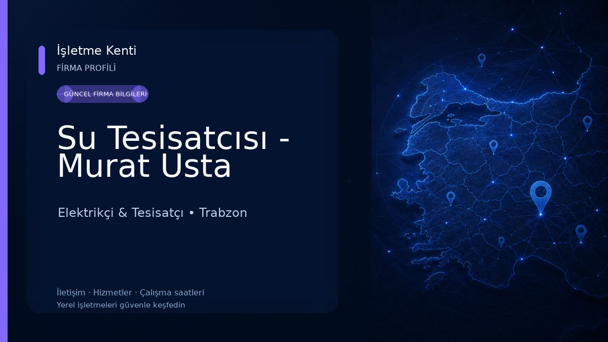 Su Tesisatcısı - Murat Usta