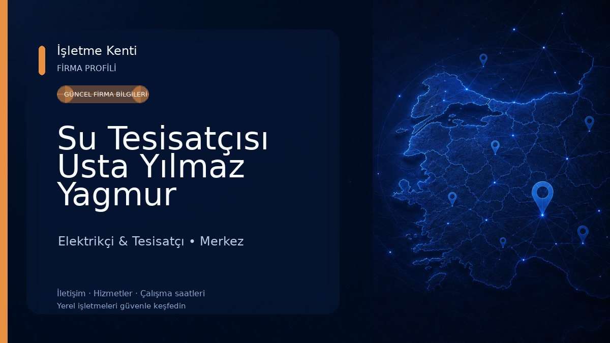 Su Tesisatçısı Usta Yılmaz Yagmur Elektrikçi & Tesisatçı