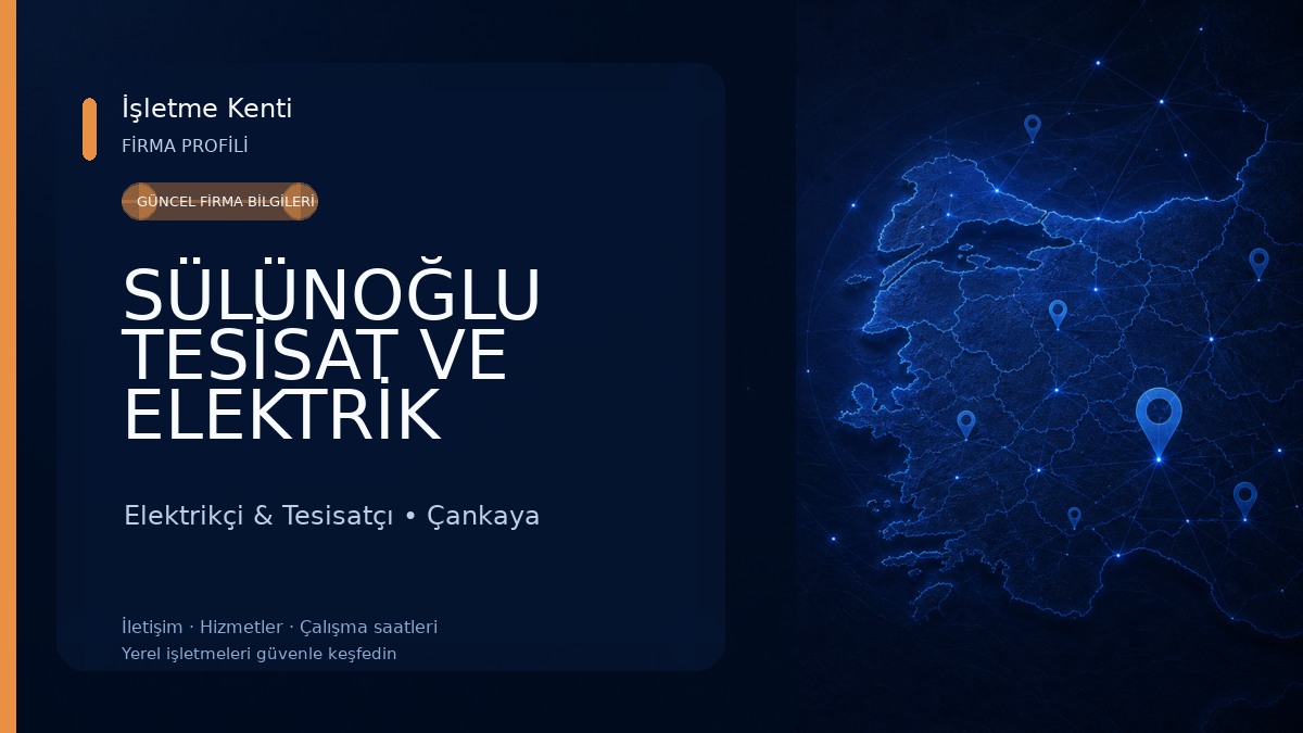SÜLÜNOĞLU TESİSAT VE ELEKTRİK Elektrikçi & Tesisatçı