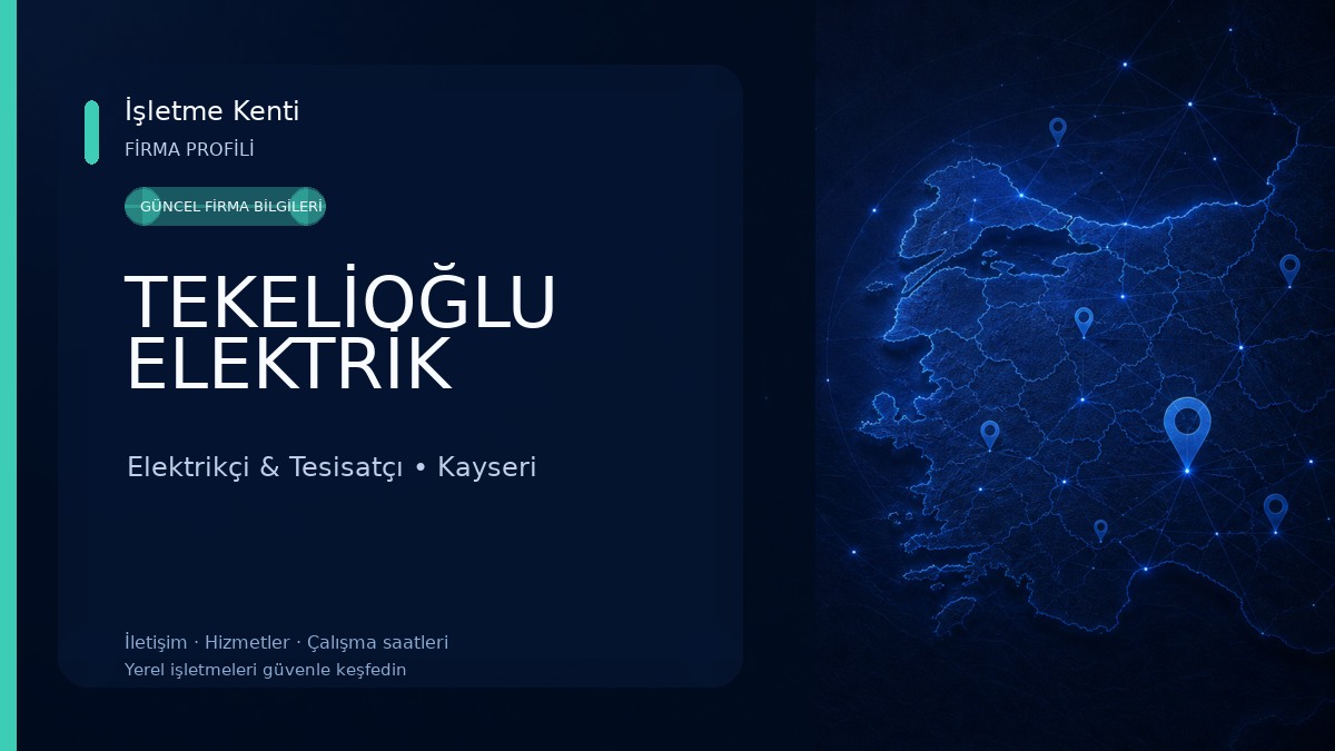 TEKELİOĞLU ELEKTRİK Elektrikçi & Tesisatçı