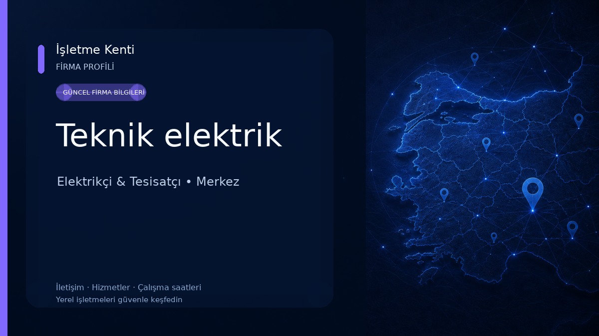Teknik elektrik Elektrikçi & Tesisatçı