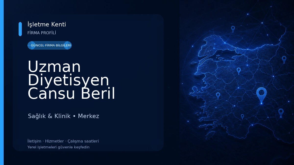 Uzman Diyetisyen Cansu Beril Beslenme Danışmanlığı / Diyet Edirne Sağlık & Klinik