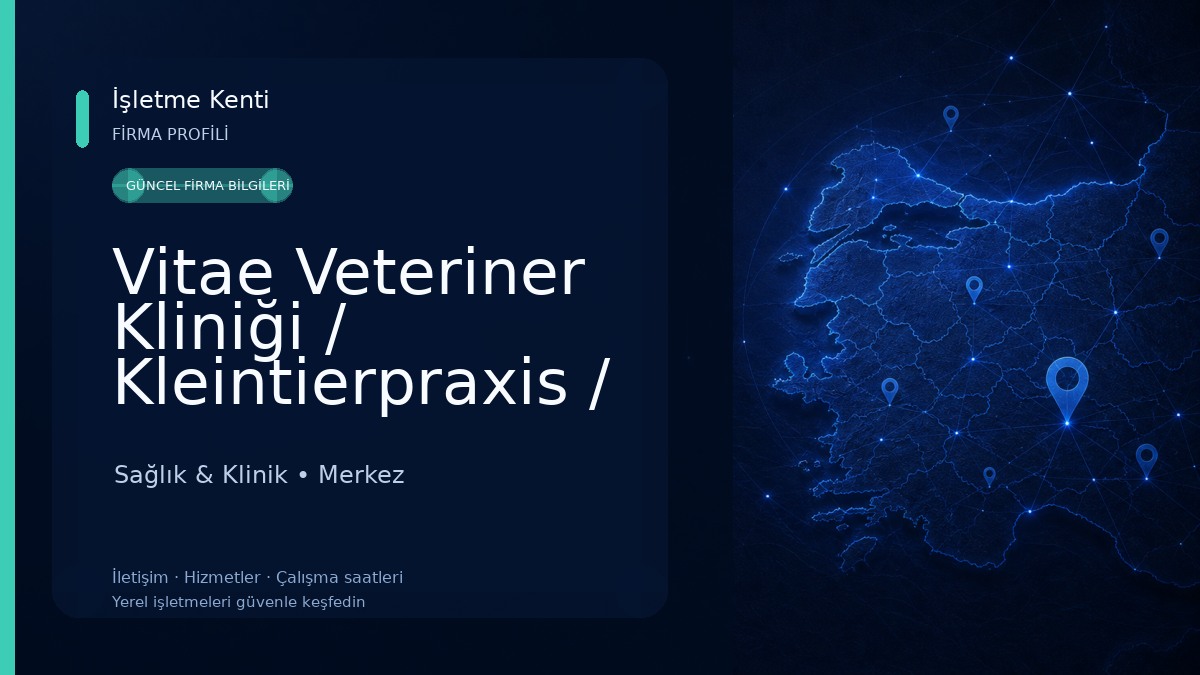 Vitae Veteriner Kliniği / Kleintierpraxis / Pet Clinic