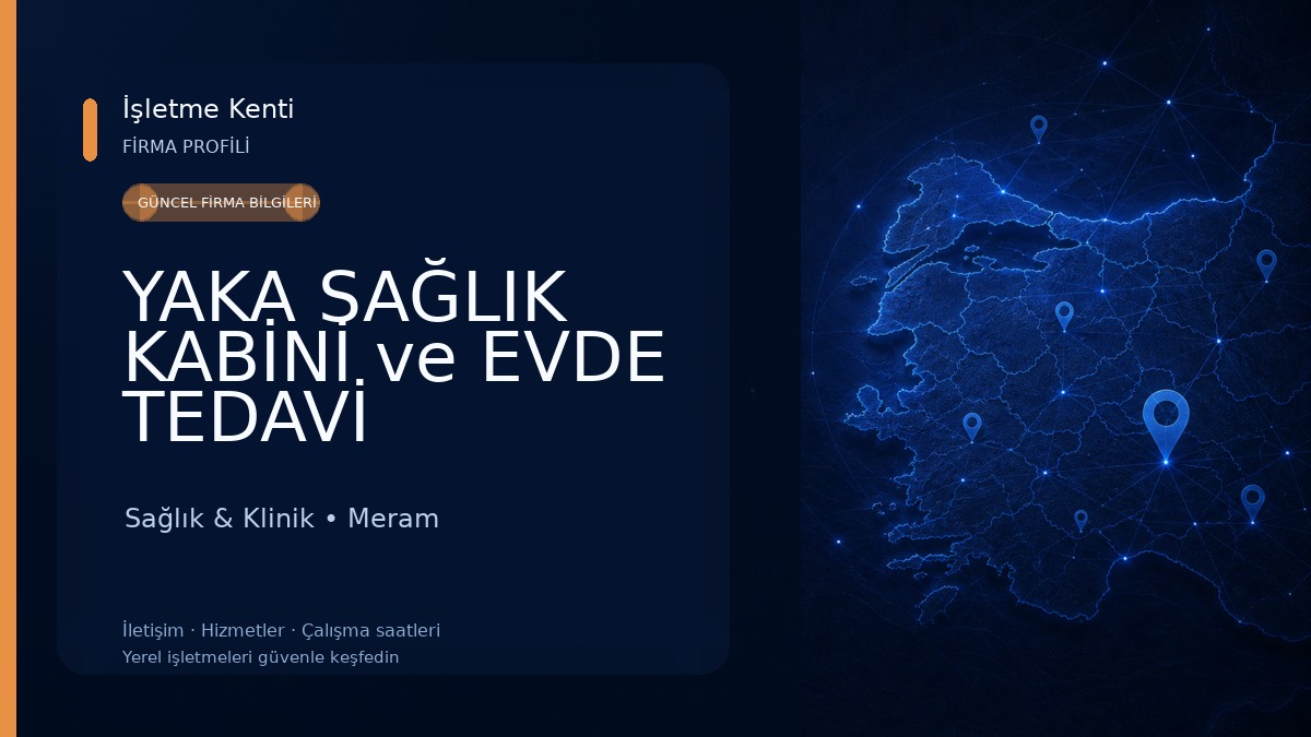 YAKA SAĞLIK KABİNİ ve EVDE TEDAVİ HİZMETLERİ Sağlık & Klinik