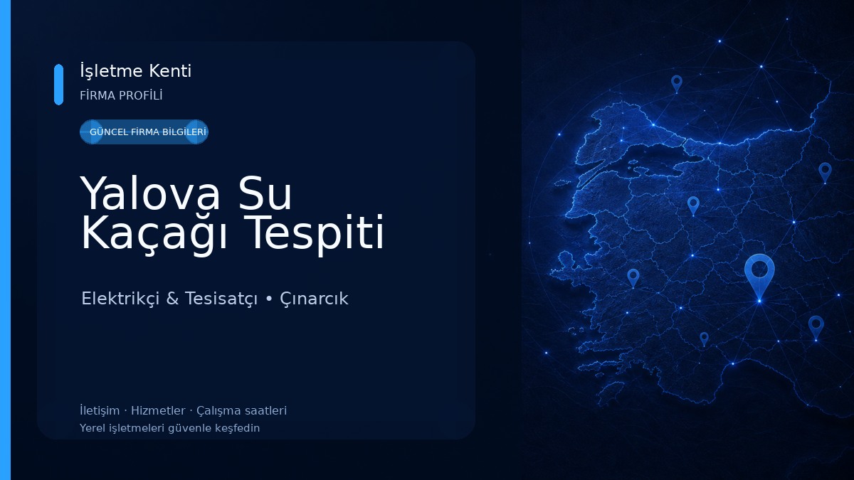 Yalova Su Kaçağı Tespiti
