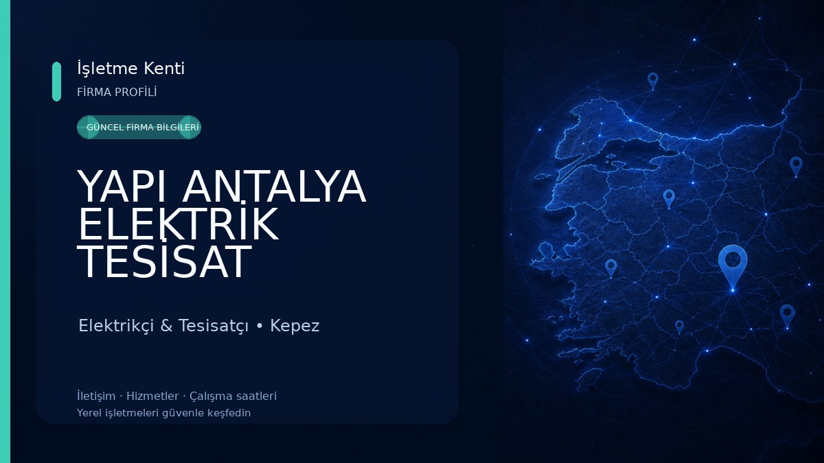 YAPI ANTALYA ELEKTRİK TESİSAT HIRDAVAT Elektrikçi & Tesisatçı