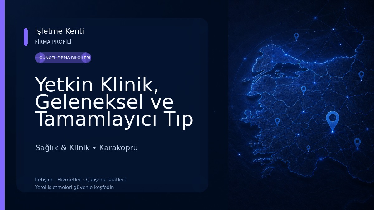 Yetkin Klinik, Geleneksel ve Tamamlayıcı Tıp Merkezi 